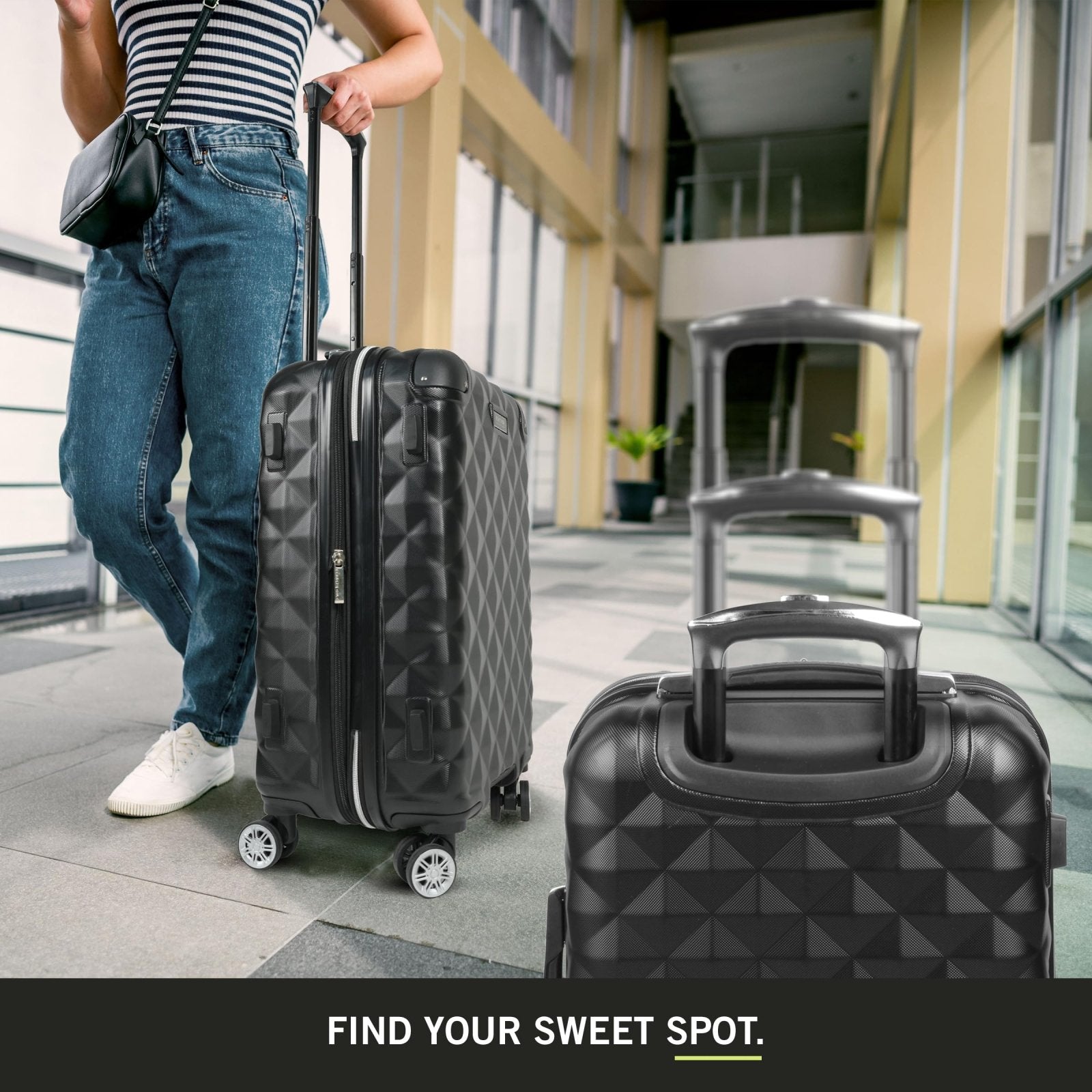 Kenneth Cole REACTION Diamond Tower Collection Lightweight Hardside Expandable 8 - Wheel Spinner Travel Luggage, Lavender, 20 - Inch Checked