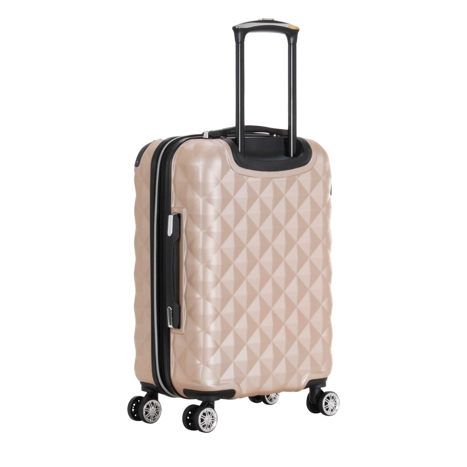 Kenneth Cole REACTION Diamond Tower Collection Lightweight Hardside Expandable 8 - Wheel Spinner Travel Luggage, Rose Gold, 20 - Inch Carry On