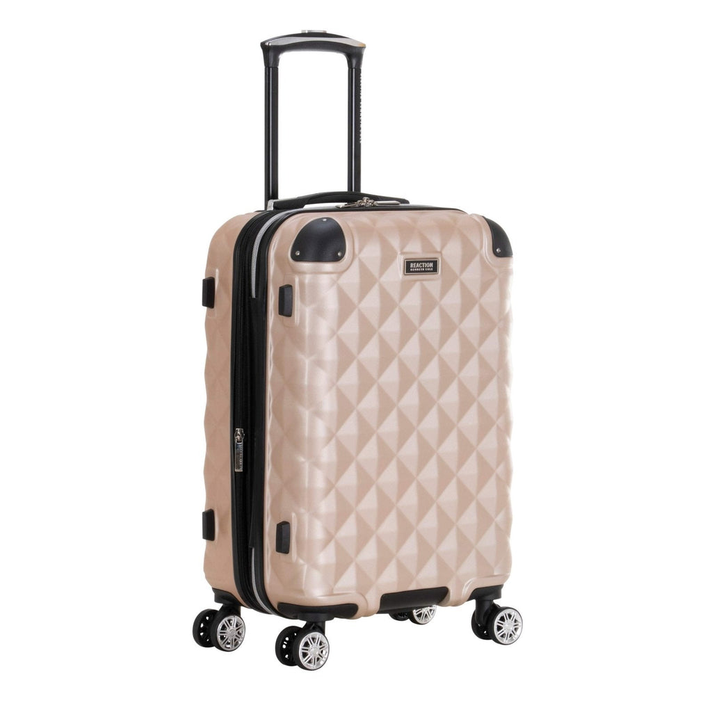 Kenneth Cole REACTION Diamond Tower Collection Lightweight Hardside Expandable 8-Wheel Spinner Travel Luggage, Rose Gold, 20-Inch Carry On