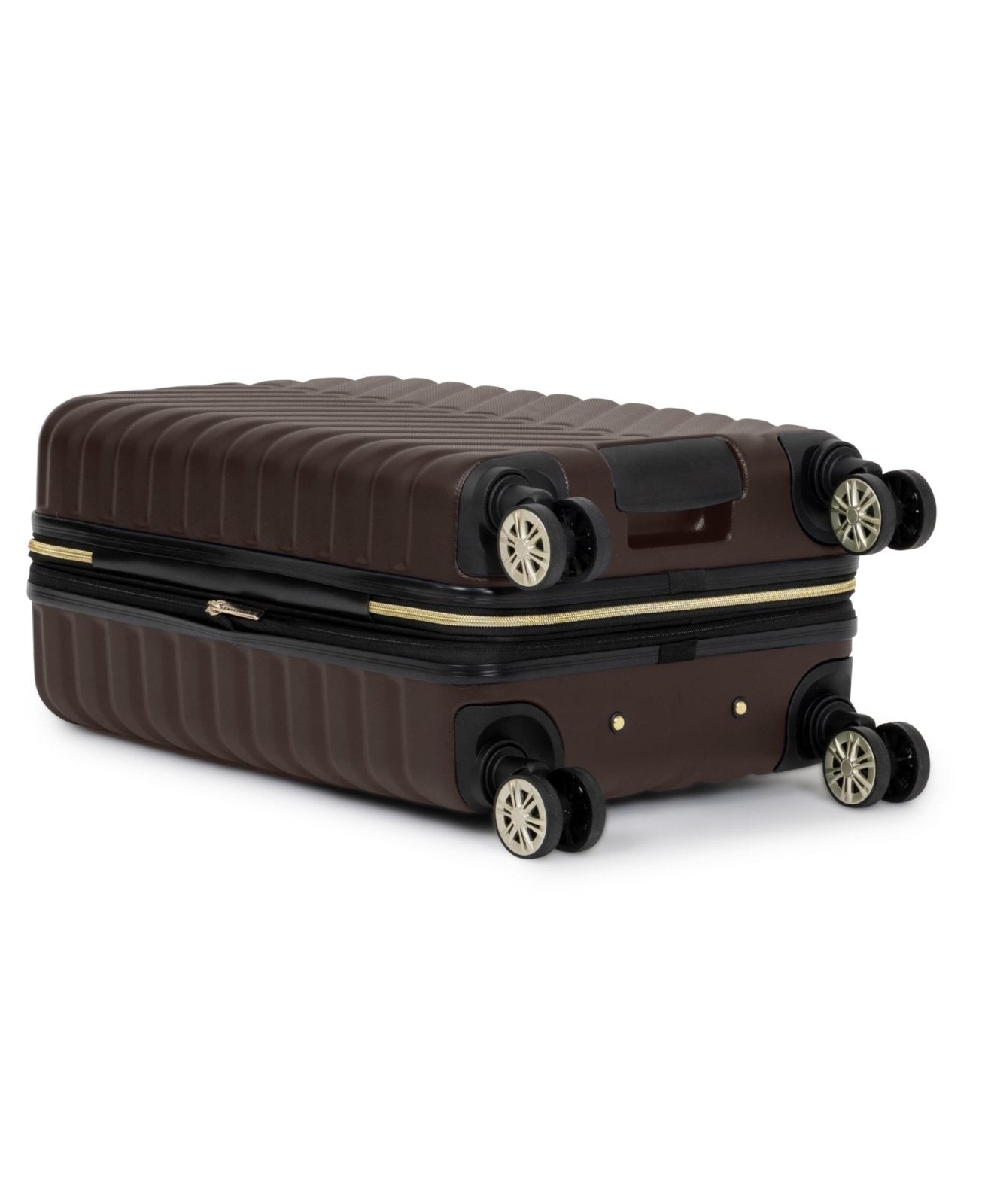 Kenneth Cole REACTION Madison Square Lightweight Hardside Chevron Expandable Spinner Luggage, Chocolate Brown, 20 - Inch Checked