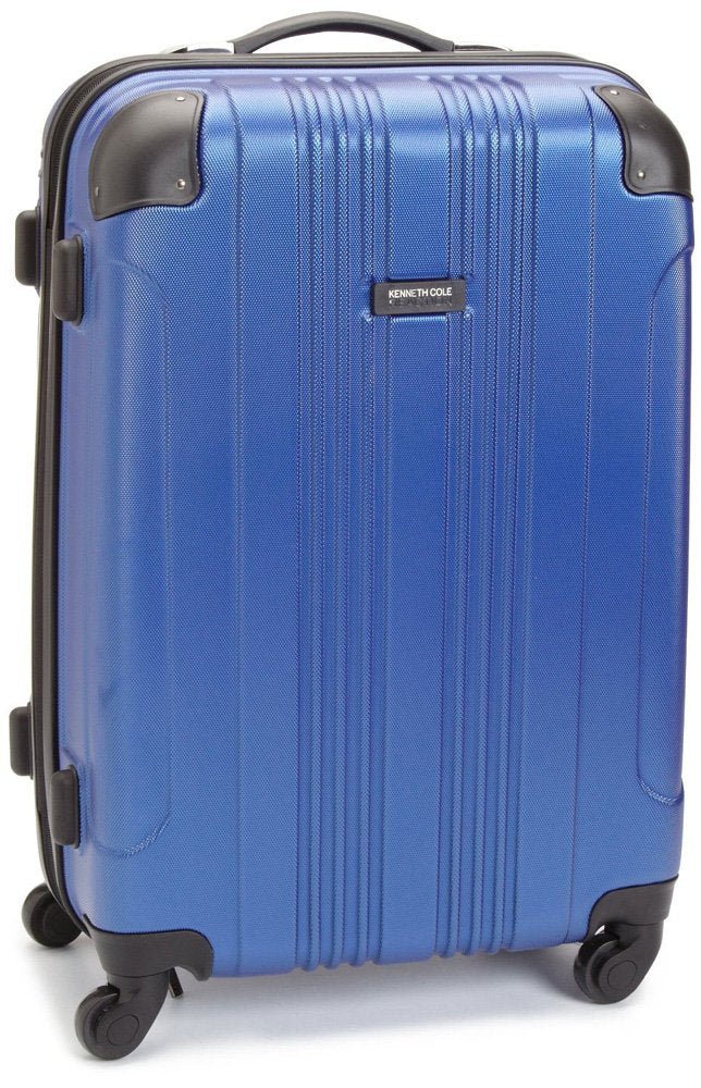 Kenneth Cole REACTION Out of Bounds Lightweight Hardshell 4-Wheel Spinner Luggage, Cobalt Blue, 24-Inch Checked