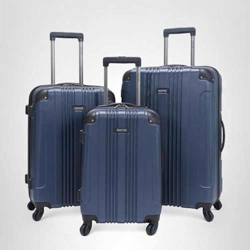 Kenneth Cole REACTION Out of Bounds Lightweight Hardshell 4 - Wheel Spinner Luggage, Naval, 2 - Piece Set (20" & 28")