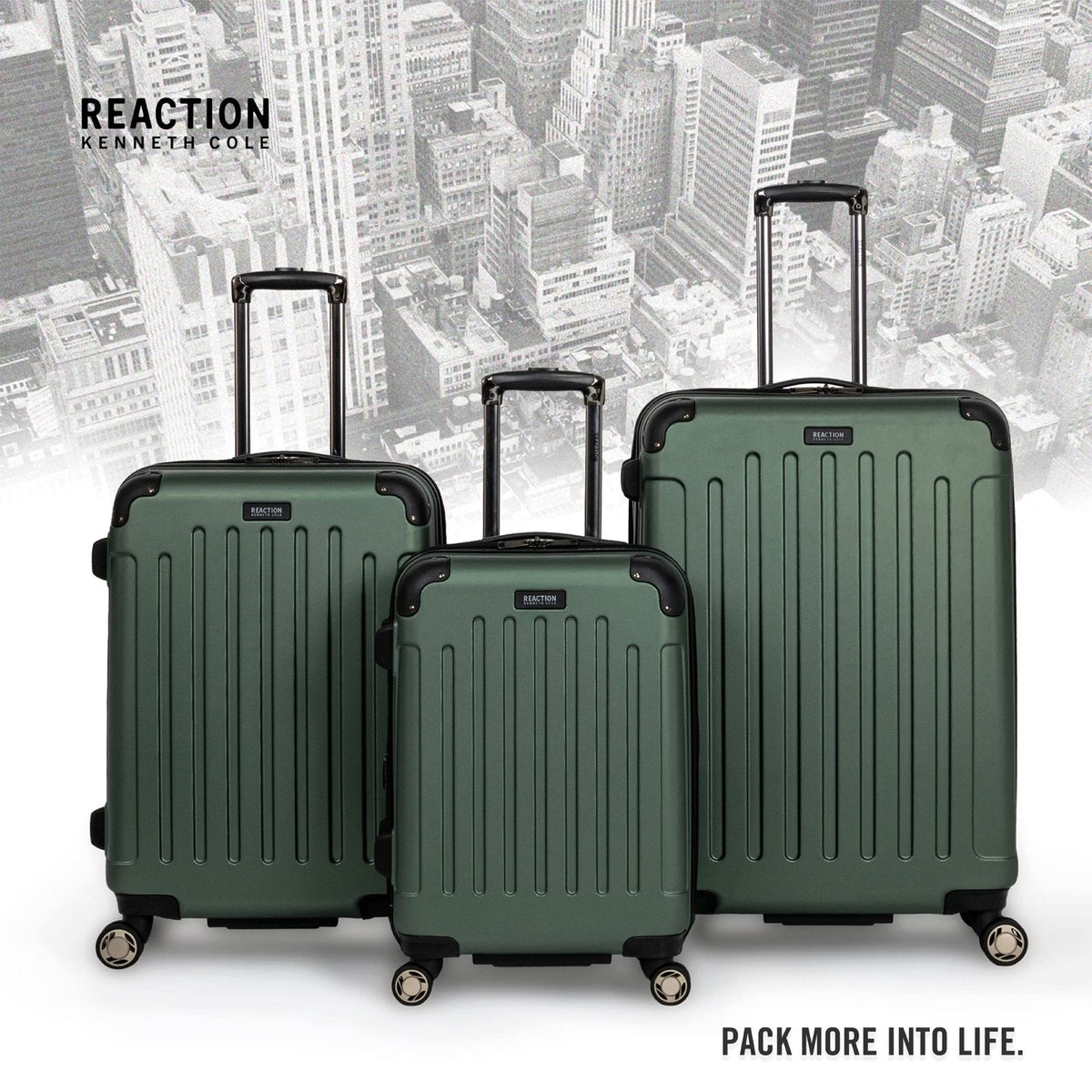 Kenneth Cole REACTION Renegade Luggage Expandable 8 - Wheel Spinner Lightweight Hardside Suitcase, Cilantro, 20 - inch Carry On