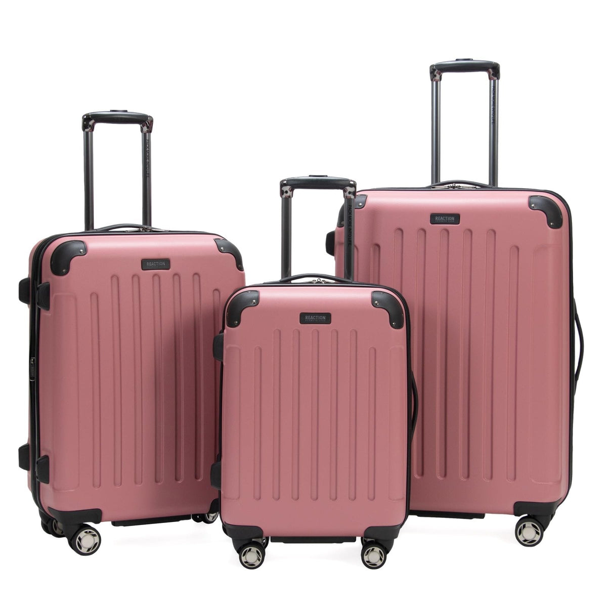Kenneth Cole REACTION Renegade Luggage Expandable 8-Wheel Spinner Lightweight Hardside Suitcase, Peony, 3-Piece Set (20"/24"/28")