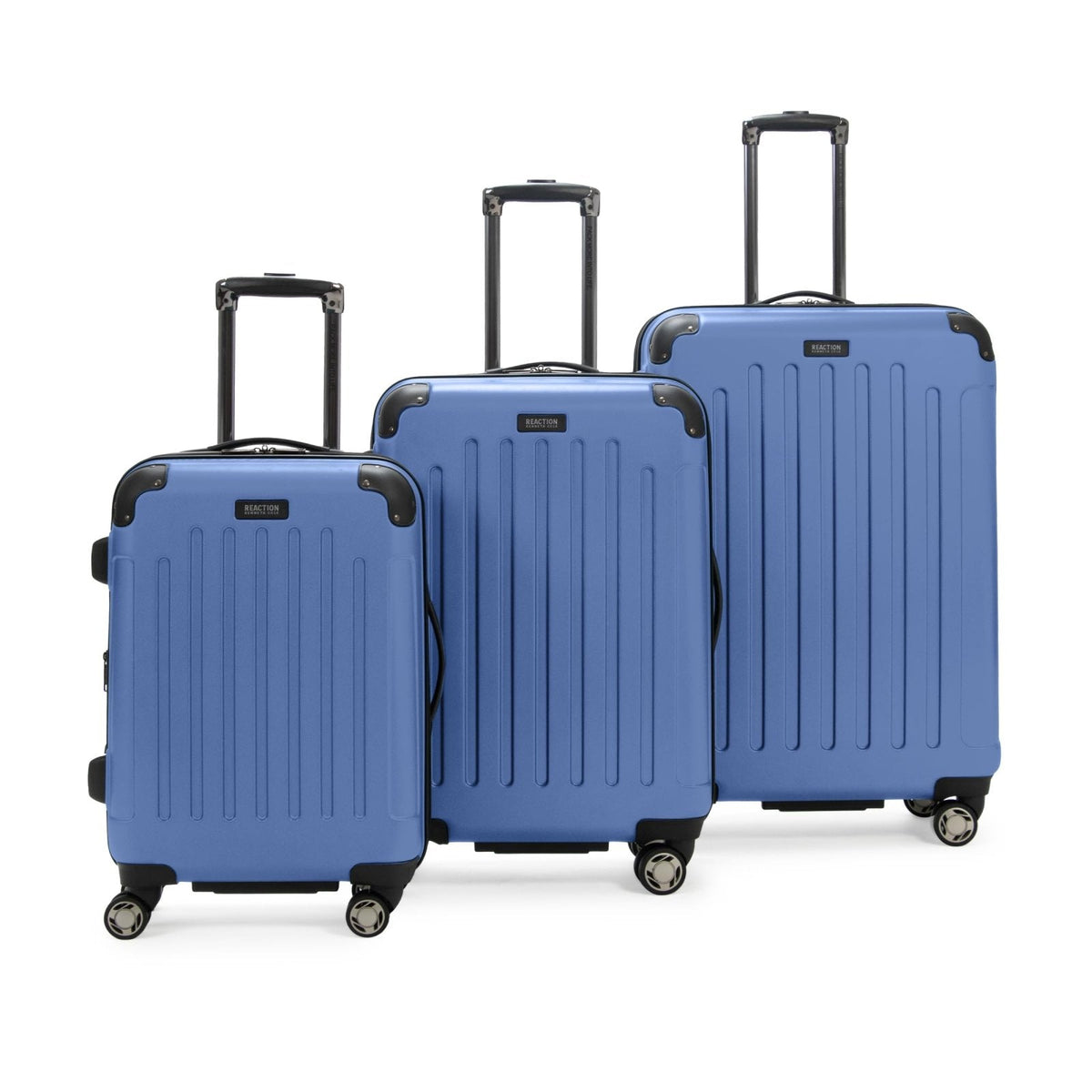 Kenneth Cole REACTION Renegade Luggage Expandable 8-Wheel Spinner Lightweight Hardside Suitcase, Periwinkle Blue, 3-Piece Set (20"/24"/28")