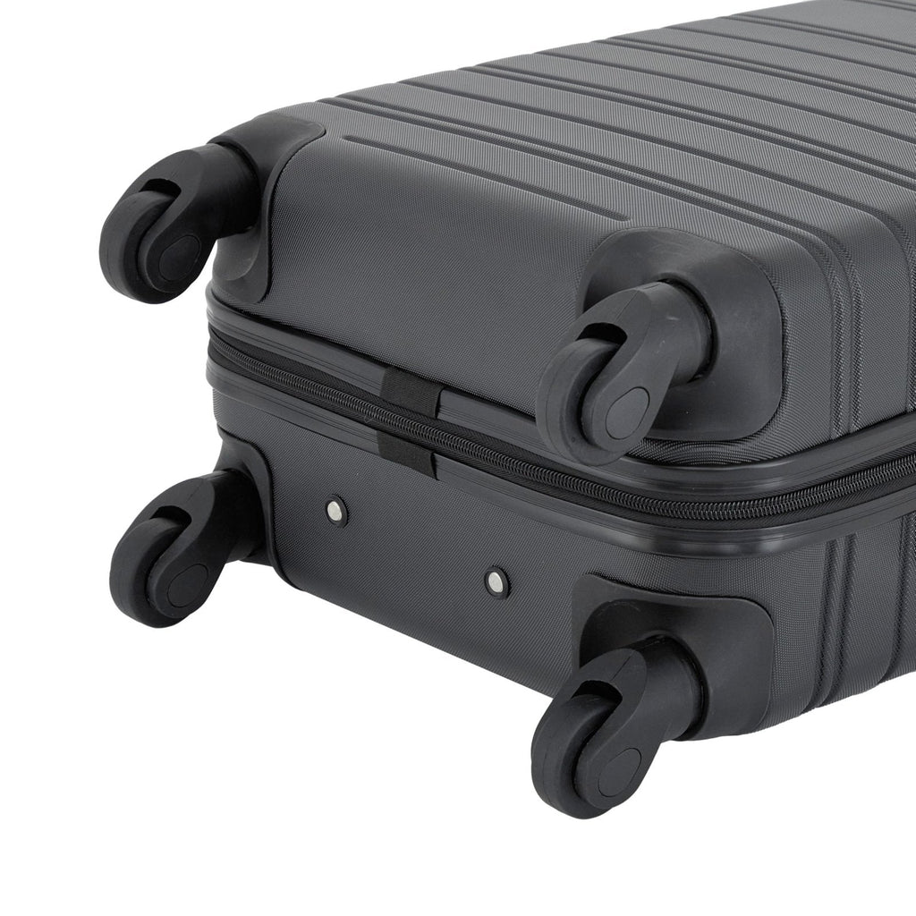 kensie 22" Peonies Hardside Carry - On Luggage with ID Tag, Black