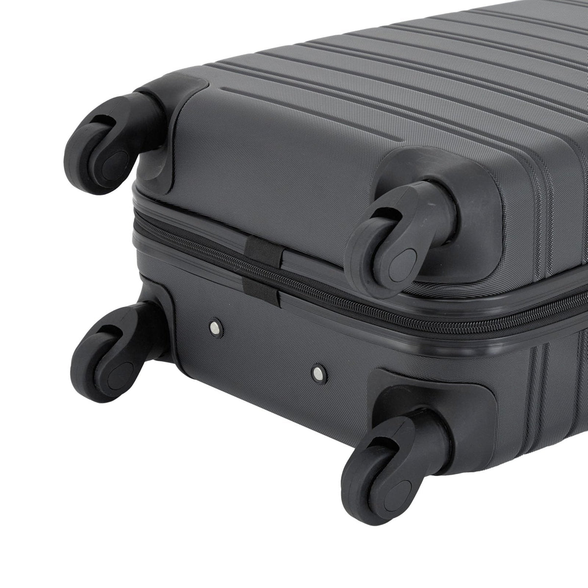 kensie 22" Peonies Hardside Carry - On Luggage with ID Tag, Black