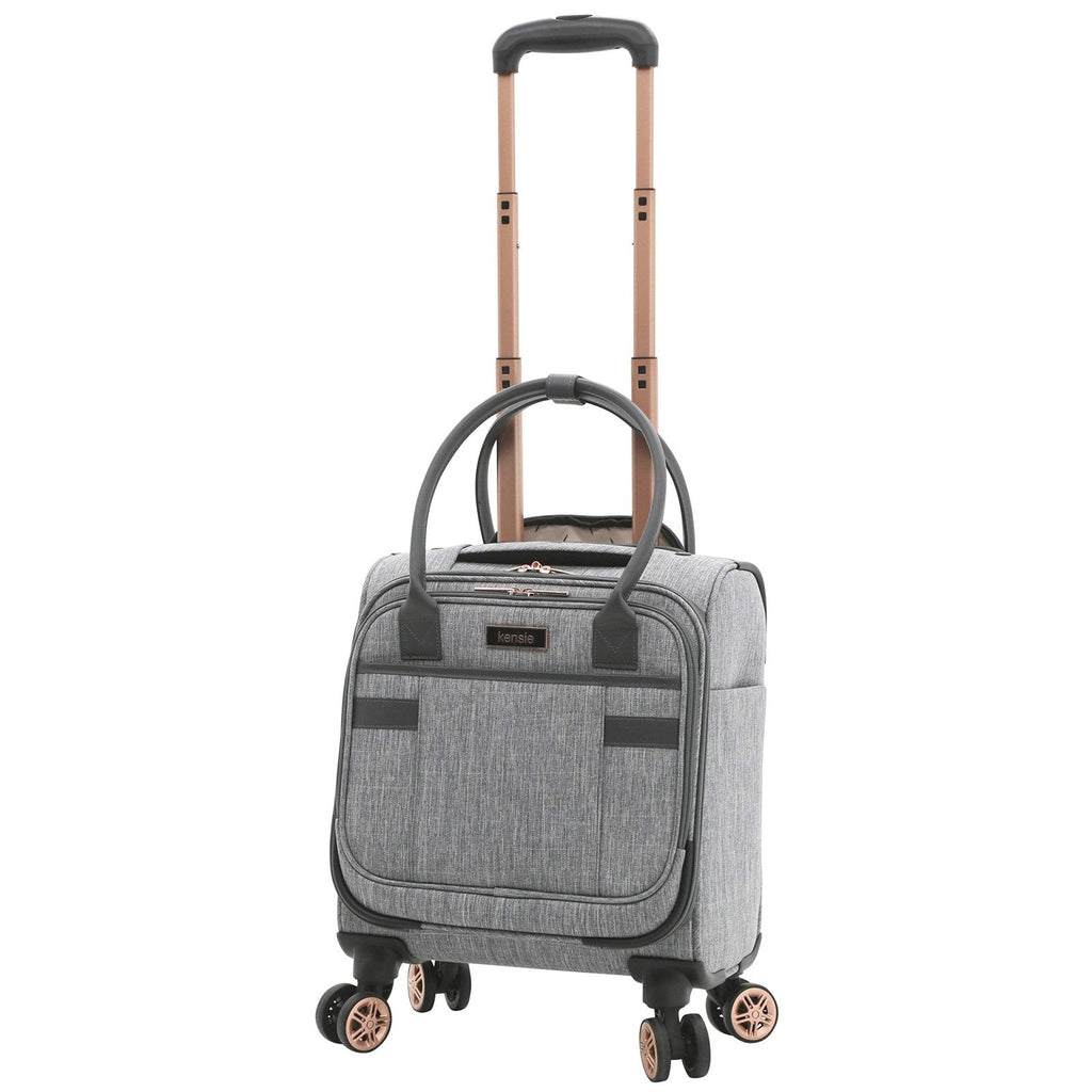 kensie Hudson Softside 3 - Piece Spinner Luggage Set, Heather Gray
