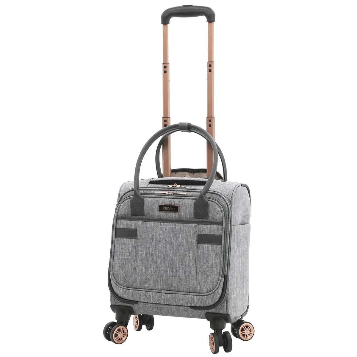kensie Hudson Softside 3 - Piece Spinner Luggage Set, Heather Gray