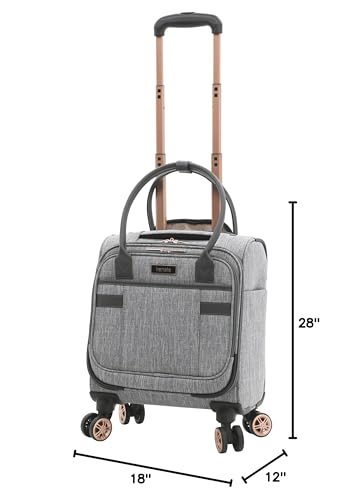 kensie Hudson Softside 3 - Piece Spinner Luggage Set, Heather Gray