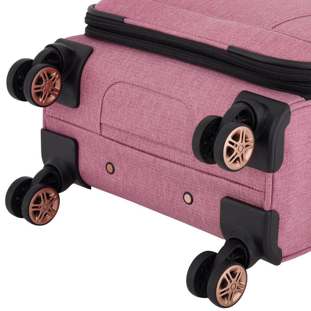 kensie Hudson Softside 3 - Piece Spinner Luggage Set, Mellow Mauve
