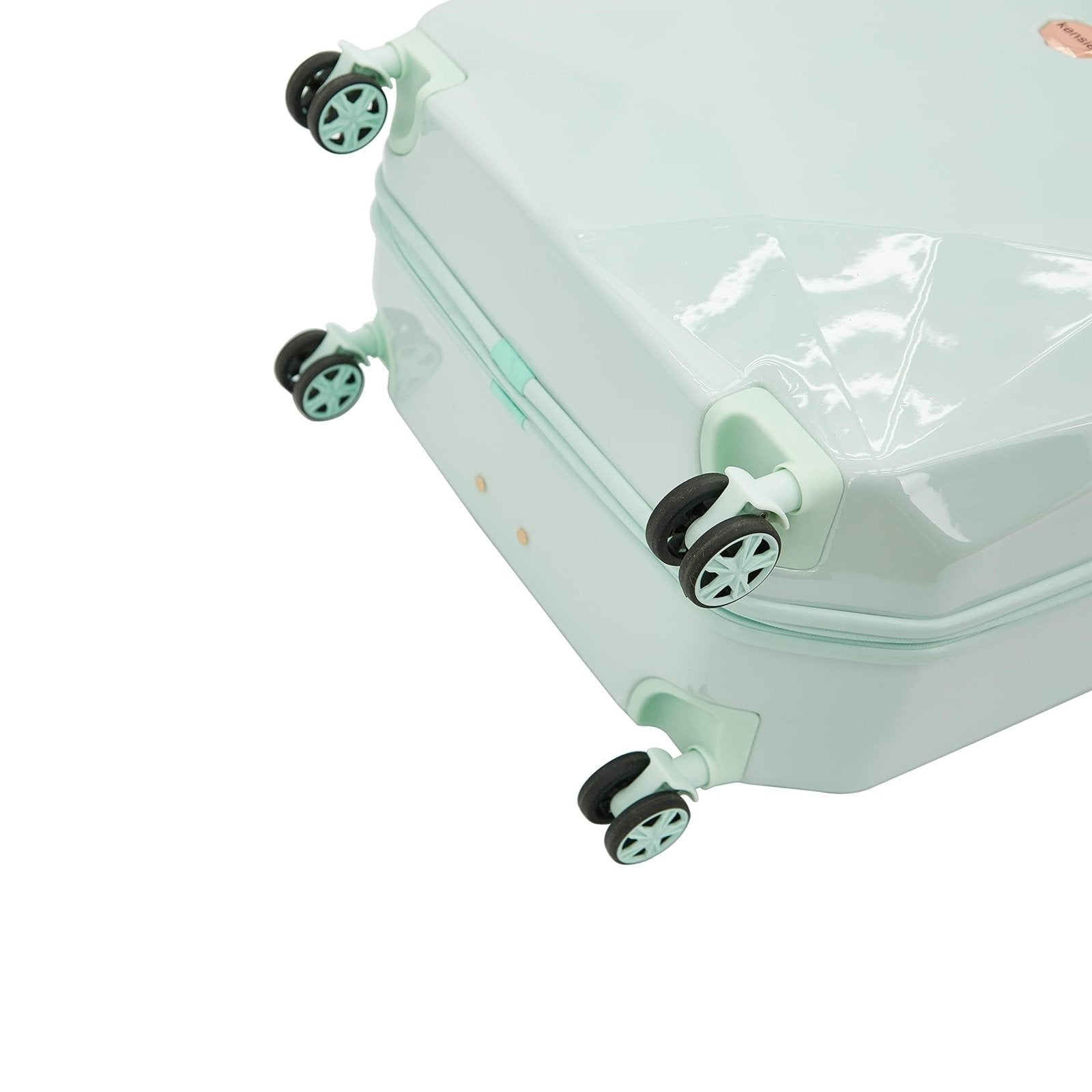 kensie Women's 2 Piece or 20" 3D Gemstone Luggage Set, Mint, 2 PC 28"