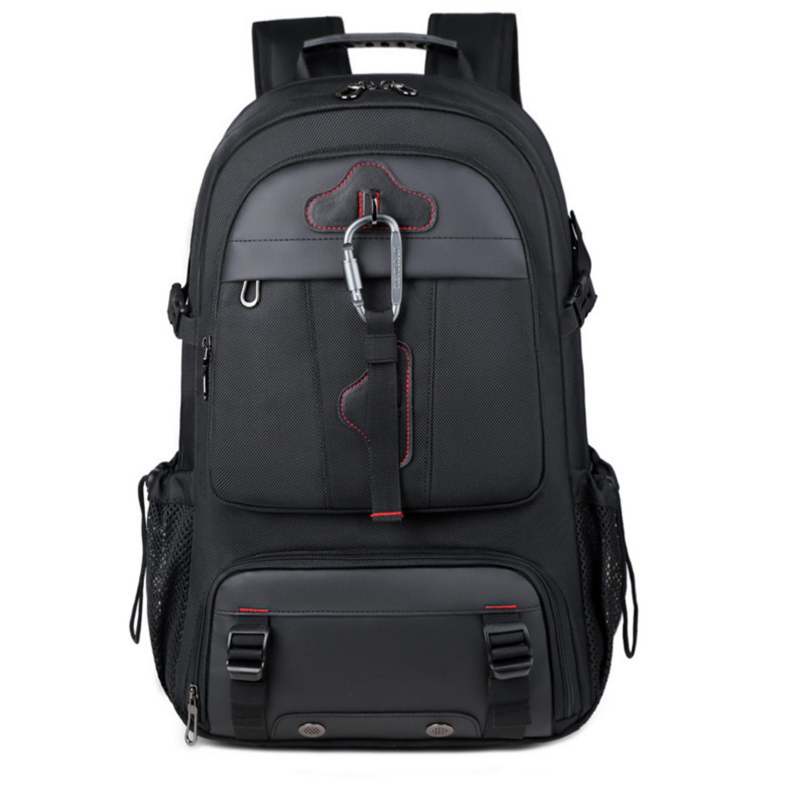 KEQIKAI Travel Backpack 50L, 17 Inch Laptop Backpack for Men Women, Large Waterproof Carry On Backpack, TSA Friendly Flight Approved Anti-Theft Backpack with USB Interface & Shoe Compartment, Black