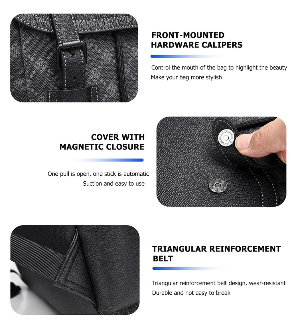 KingTo Laptop Backpack for Men Luxury Anti - Theft Travel Backpack Casual Business Waterproofing Computer Bag (A - Black - 1)