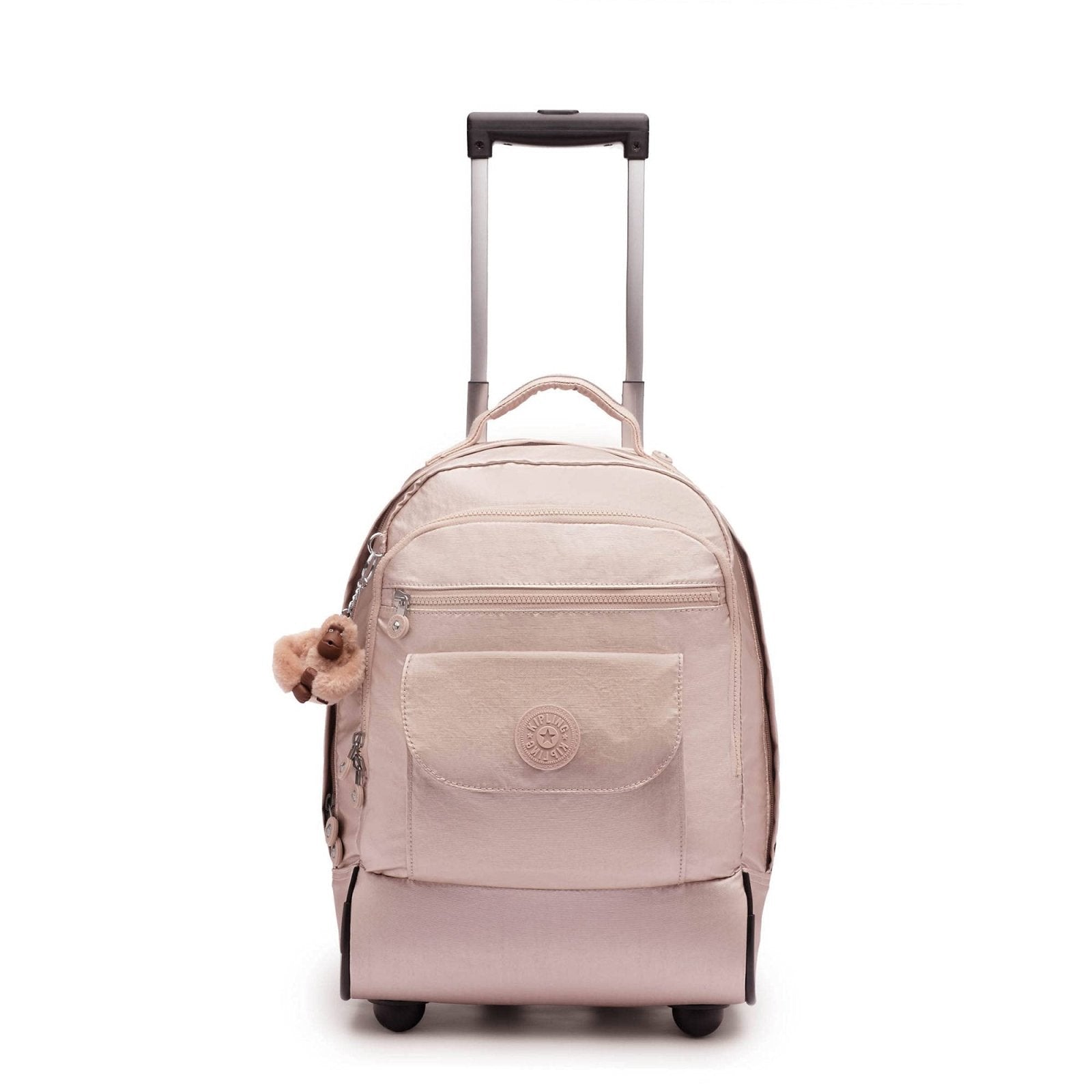 Kipling Sanaa Large Metallic Rolling Backpack Quartz Metallic