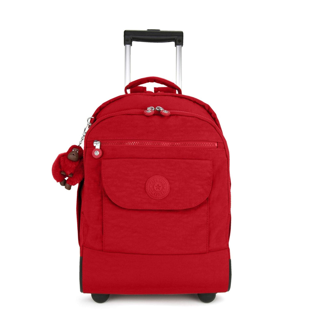 Kipling Sanaa Large Rolling, Adjustable, Padded Backpack Straps, Zip Closure, Cherry Tonal, One Size,WL4759
