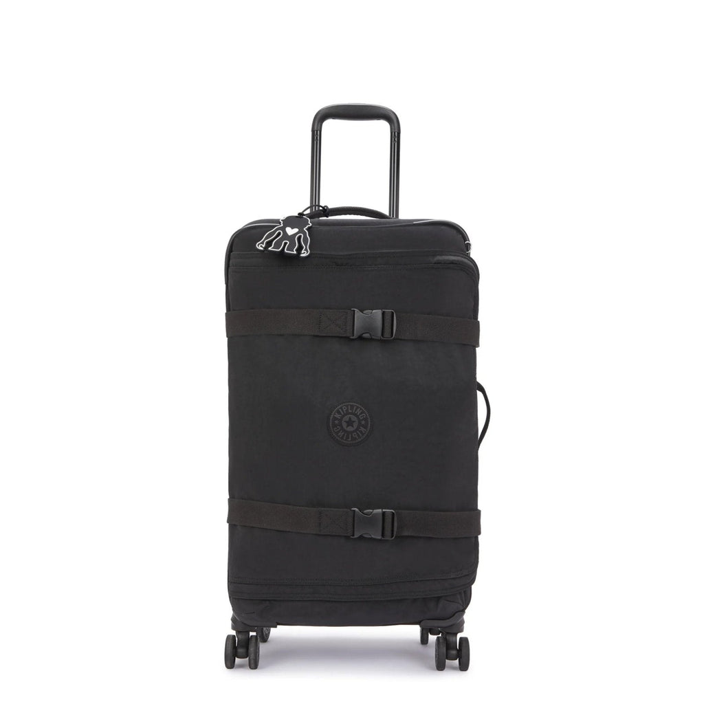 Kipling Spontaneous Softside Spinner Wheel Luggage, Integrated TSA Accepted Lock, Black Noir, Checked-Medium 26,KI6918