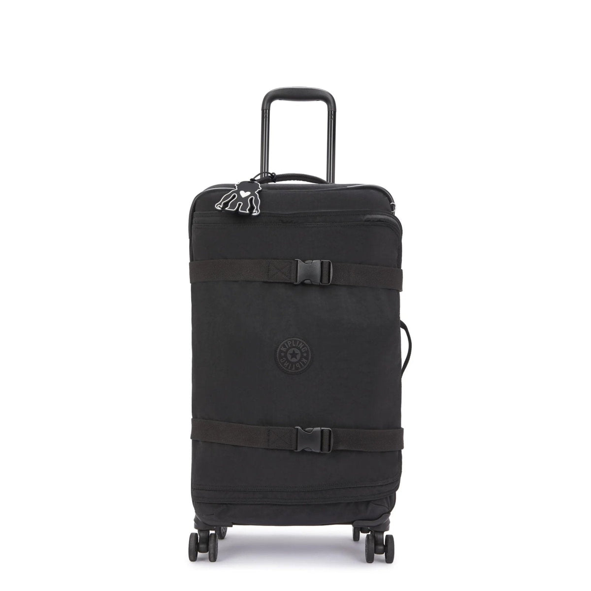 Kipling Spontaneous Softside Spinner Wheel Luggage, Integrated TSA Accepted Lock, Black Noir, Checked-Medium 26,KI6918