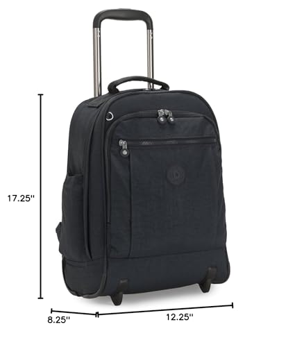 Kipling Women's Gaze Large Rolling, Durable, Wheeled Backpack with Adjustable Shoulder Straps, Nylon Book Bag, True Blue Tonal, 8.25" L x 17.25" H x 12.25" D,100352251