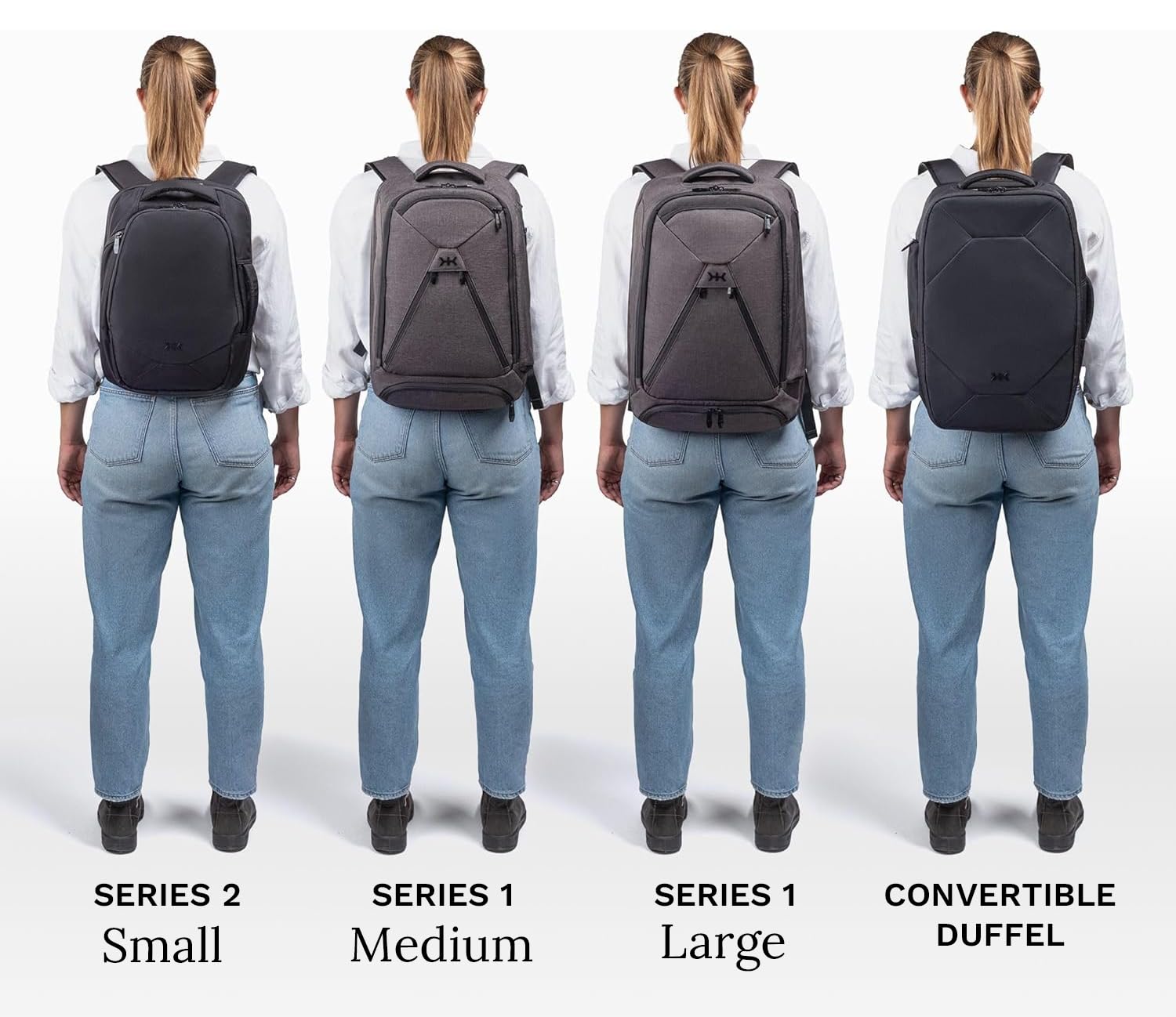 Knack Small Series 2 Laptop Backpack Fits up to 16 Inch Laptops - Knack Bags Carry - On Backpack, TSA Approved, Expandable Travel Backpacks With 2 Day Outfit Capacity, Midnight Black
