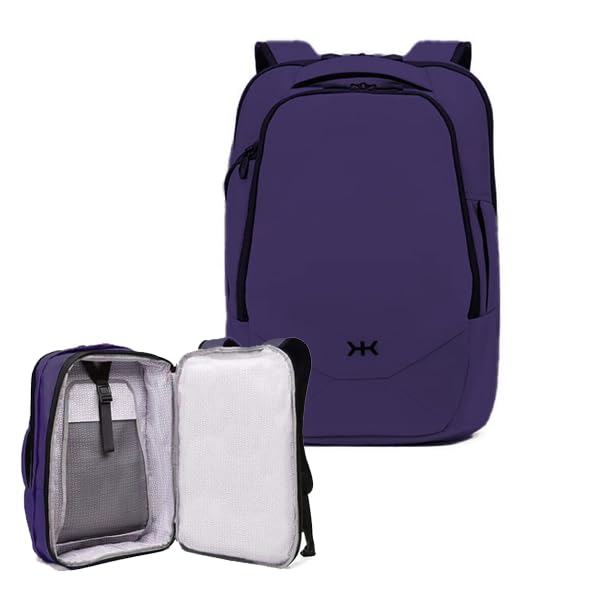 Knack Small Series 2 Laptop Backpack Fits up to 16 Inch Laptops - Knack Bags Carry-On Backpack, TSA Approved, Expandable Travel Backpacks With 2 Day Outfit Capacity, Berry Blue