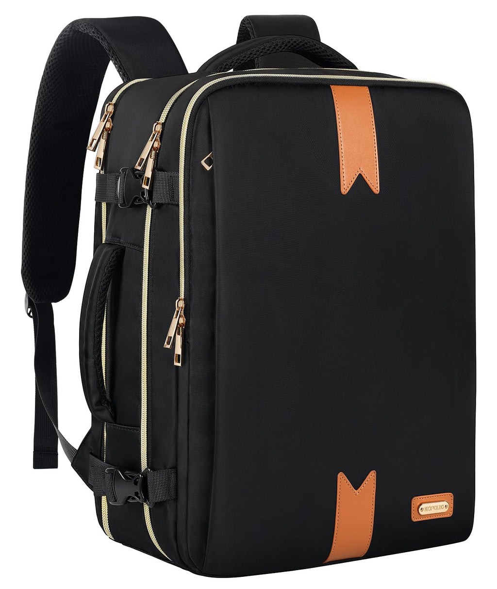Kopduki Travel Backpack for Women Men, 17.3"x13.4"x7.9" Carry on Backpack TSA Flight Approved Water-resistant Traveling Backpacks with Laptop Compartment Fits 15.6 Inch Laptop Casual daypack College