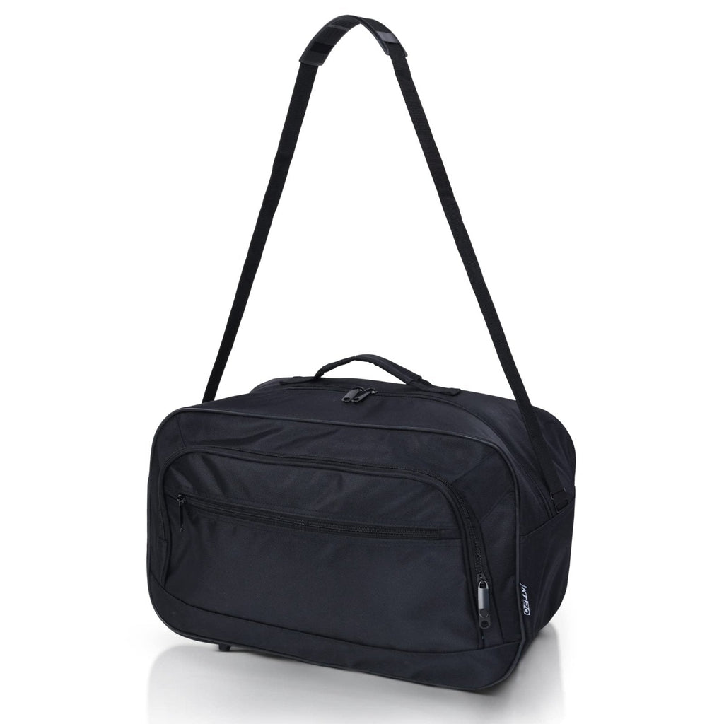 KT20 17x10x9” Carry On Bag For United Airlines Travel Bag - 28L Max Sized Underseat Carry On for Airplanes - Shoulder Gym Duffle Bag for Men and Women Travel Accessories - Black Luggage