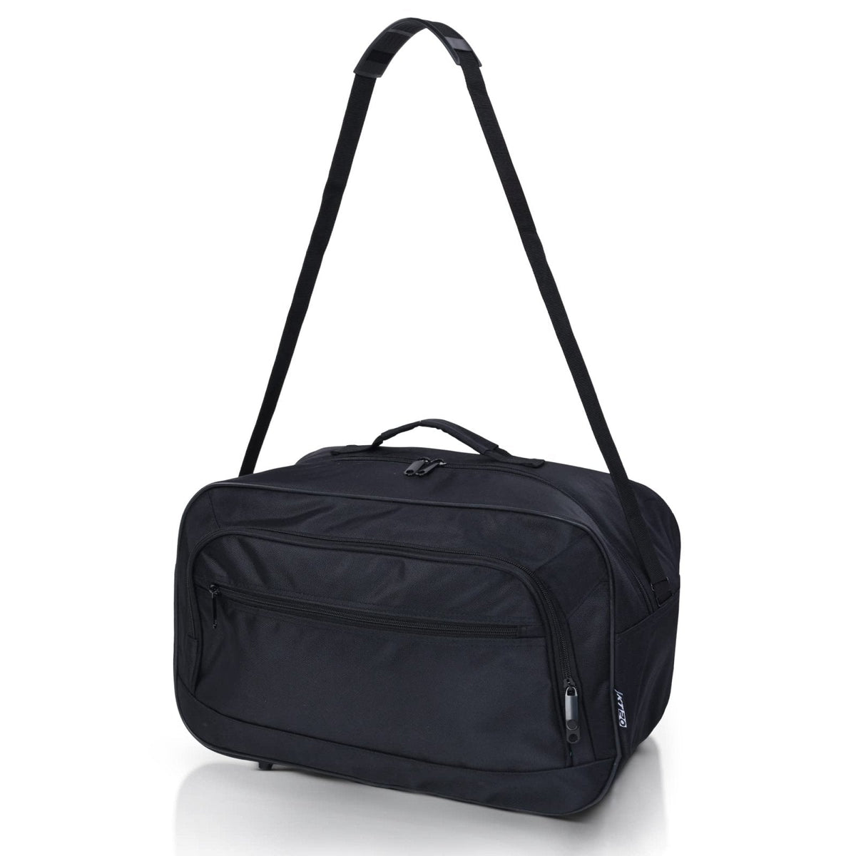 KT20 17x10x9” Carry On Bag For United Airlines Travel Bag - 28L Max Sized Underseat Carry On for Airplanes - Shoulder Gym Duffle Bag for Men and Women Travel Accessories - Black Luggage