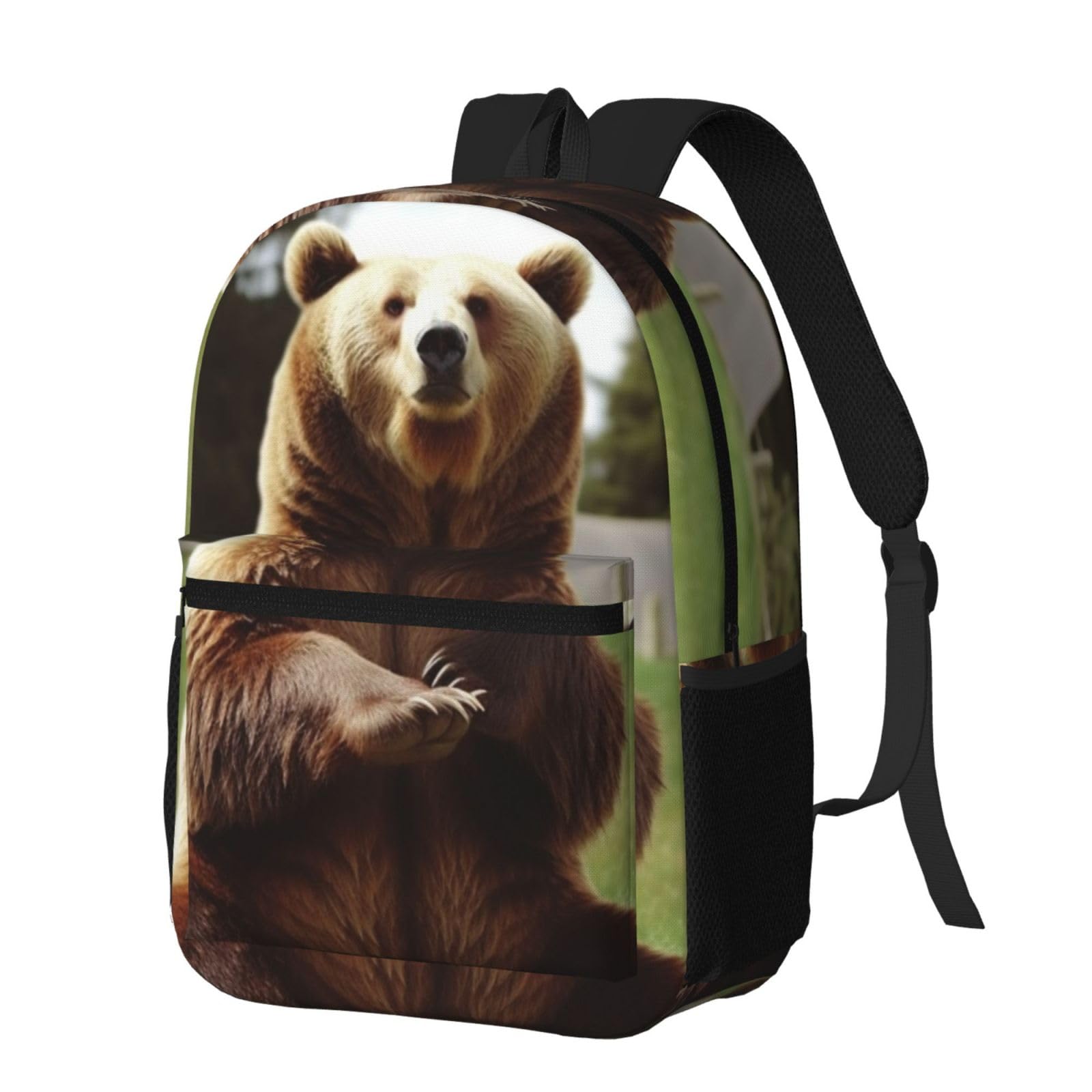 KTHSNSKL Travel Backpack Hi Bear Sit on the lawn Carry on Backpack Lightweight Business 15.6inch Laptop Backpack for Men Women