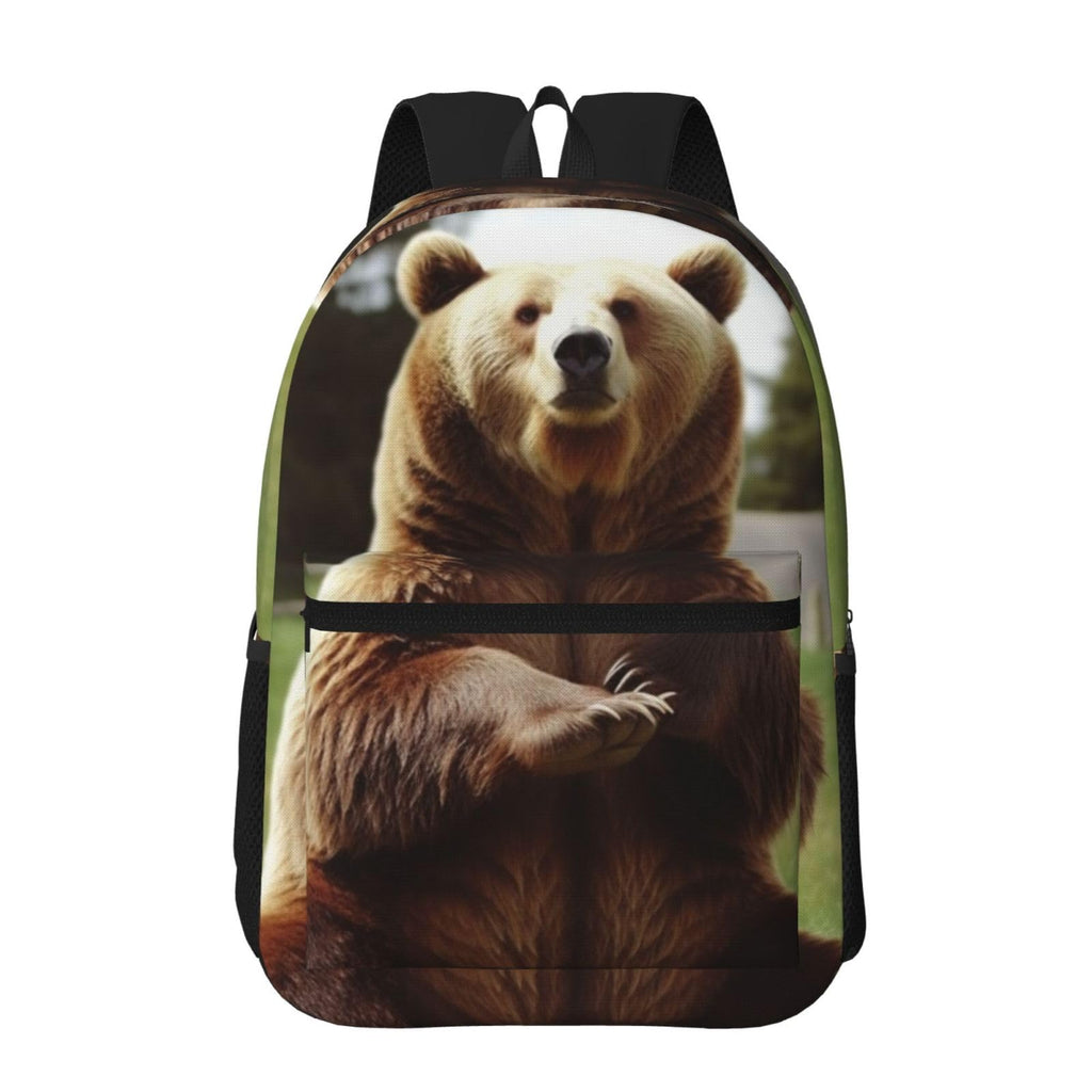 KTHSNSKL Travel Backpack Hi Bear Sit on the lawn Carry on Backpack Lightweight Business 15.6inch Laptop Backpack for Men Women
