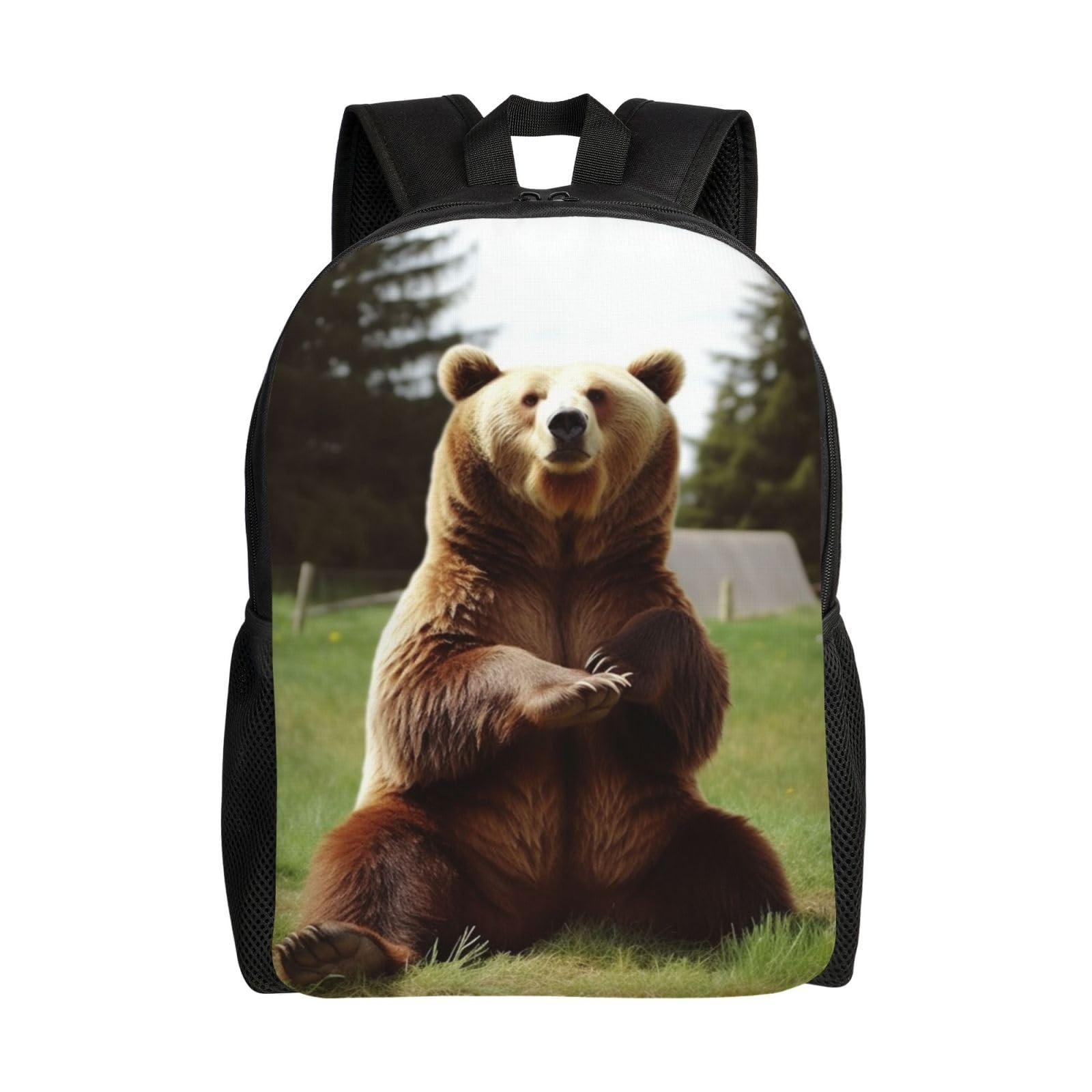 KTHSNSKL Travel Backpack Hi Bear Sit on the lawn Carry on Backpack Lightweight Business 15.6inch Laptop Backpack for Men Women