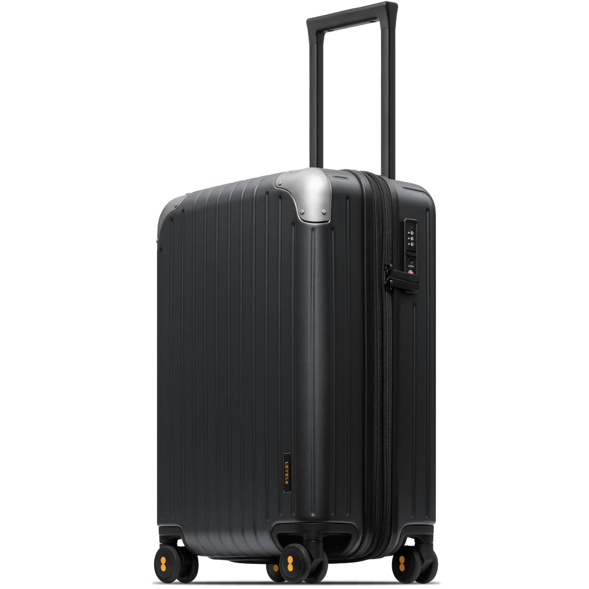 LEVEL8 Carry on Luggage Airline Approved, Hardshell Suitcases with Spinner Wheels, PC Expandable Luggage, 20 Inch, Black