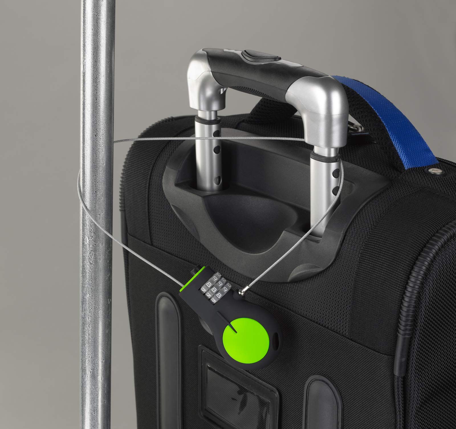 Lewis N. Clark Cable Luggage Lock | TSA Approved | Travel Or Bike Lock | Set Your Own Combination | 30 - inch Retractable Steel Cable | Green
