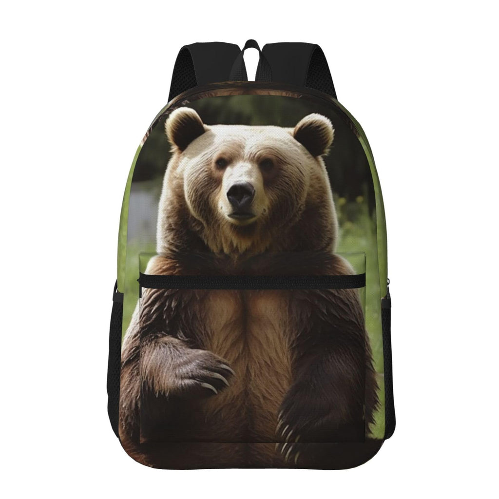 LHDGBWC Travel Backpack Hi Bear Sit on the lawn Carry on Backpack Lightweight Business 15.6inch Laptop Backpack for Men Women
