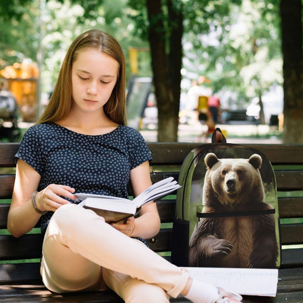LHDGBWC Travel Backpack Hi Bear Sit on the lawn Carry on Backpack Lightweight Business 15.6inch Laptop Backpack for Men Women