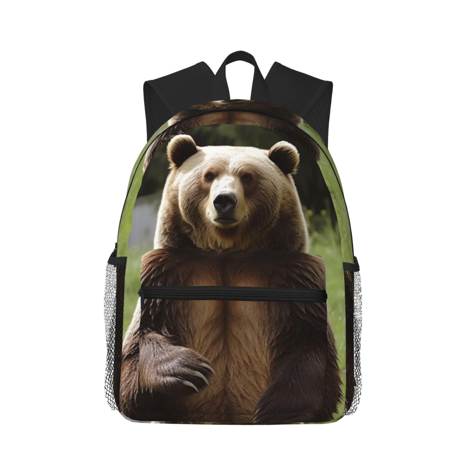 LHDGBWC Travel Backpack Hi Bear Sit on the lawn Carry on Backpack Lightweight Business 15.6inch Laptop Backpack for Men Women