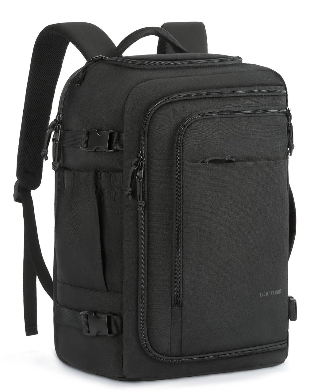 LIGHT FLIGHT Travel Backpack Carry On Flight Approved TSA Friendly Backpack Water-resistant Lightweight Business Large Weekender Bag Casual Daypack 15.6" Laptop Backpack for Men Women,Black
