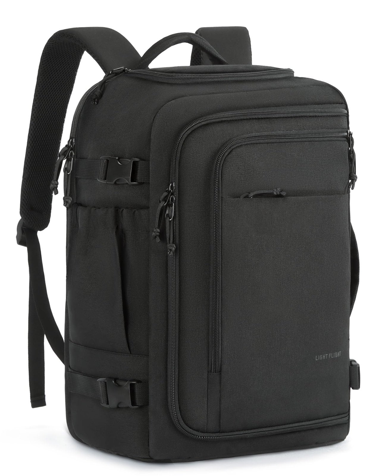 LIGHT FLIGHT Travel Backpack Carry On Flight Approved TSA Friendly Backpack Water-resistant Lightweight Business Large Weekender Bag Casual Daypack 15.6" Laptop Backpack for Men Women,Black
