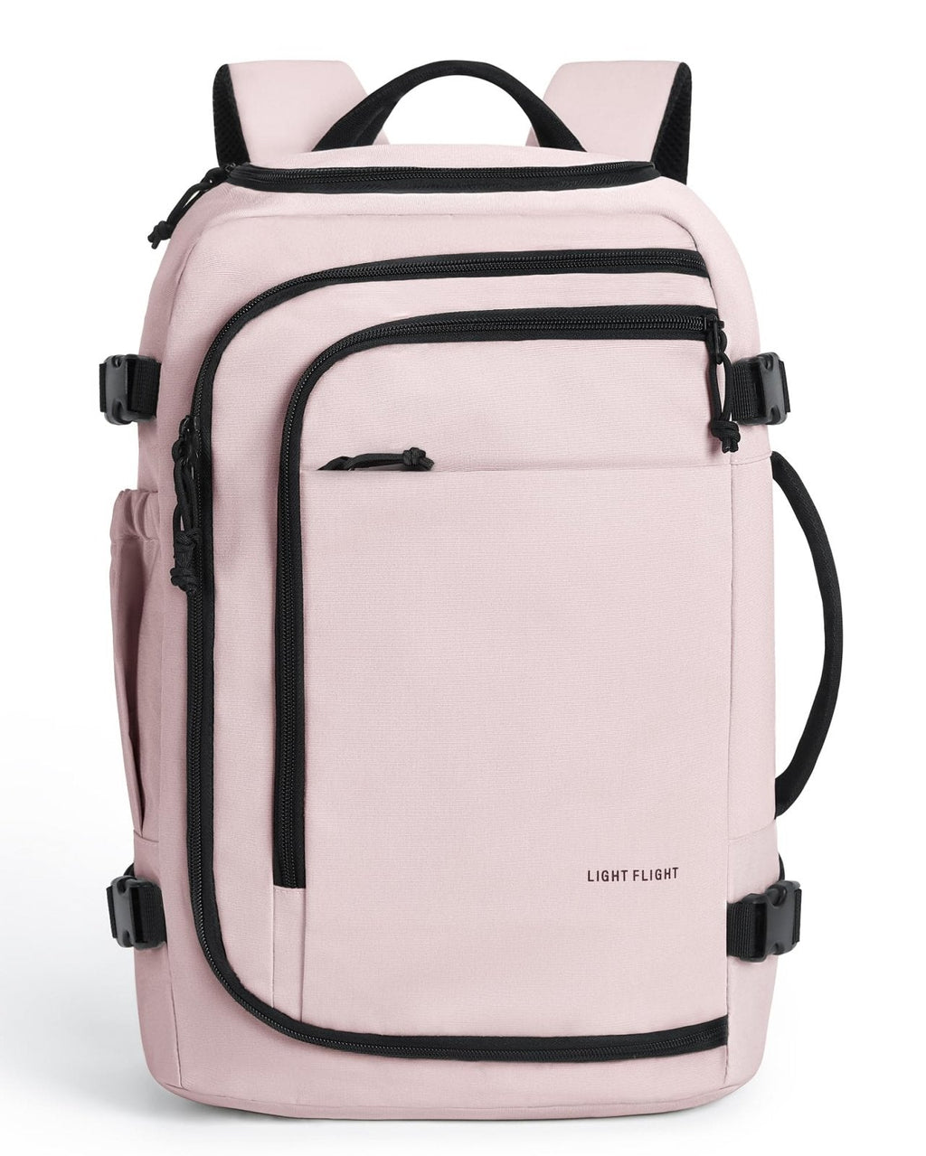LIGHT FLIGHT Travel Backpack, TSA Friendly Flight Approved Carry on Backpack Water - resistant Lightweight Business Large Weekender Bag Casual Daypack 17.3" Laptop Backpack for Men Women, Pink