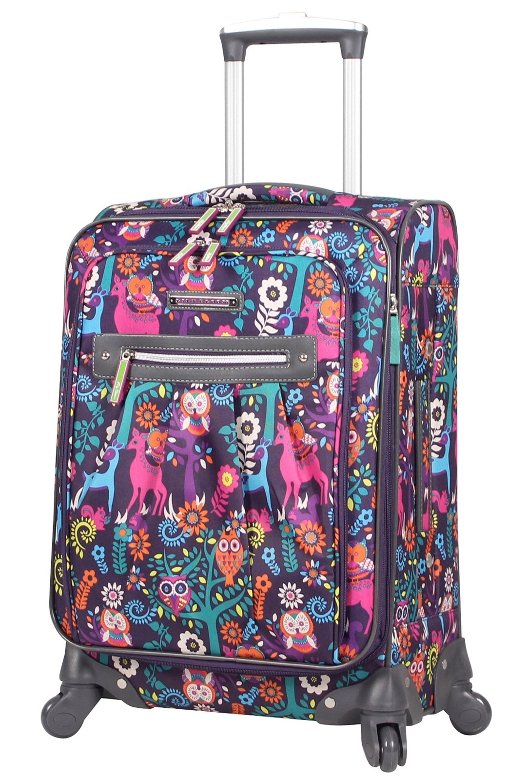 Lily Bloom Carry On Expandable Design Pattern Luggage With Spinner Wheels For Woman (20in, Wildwoods)