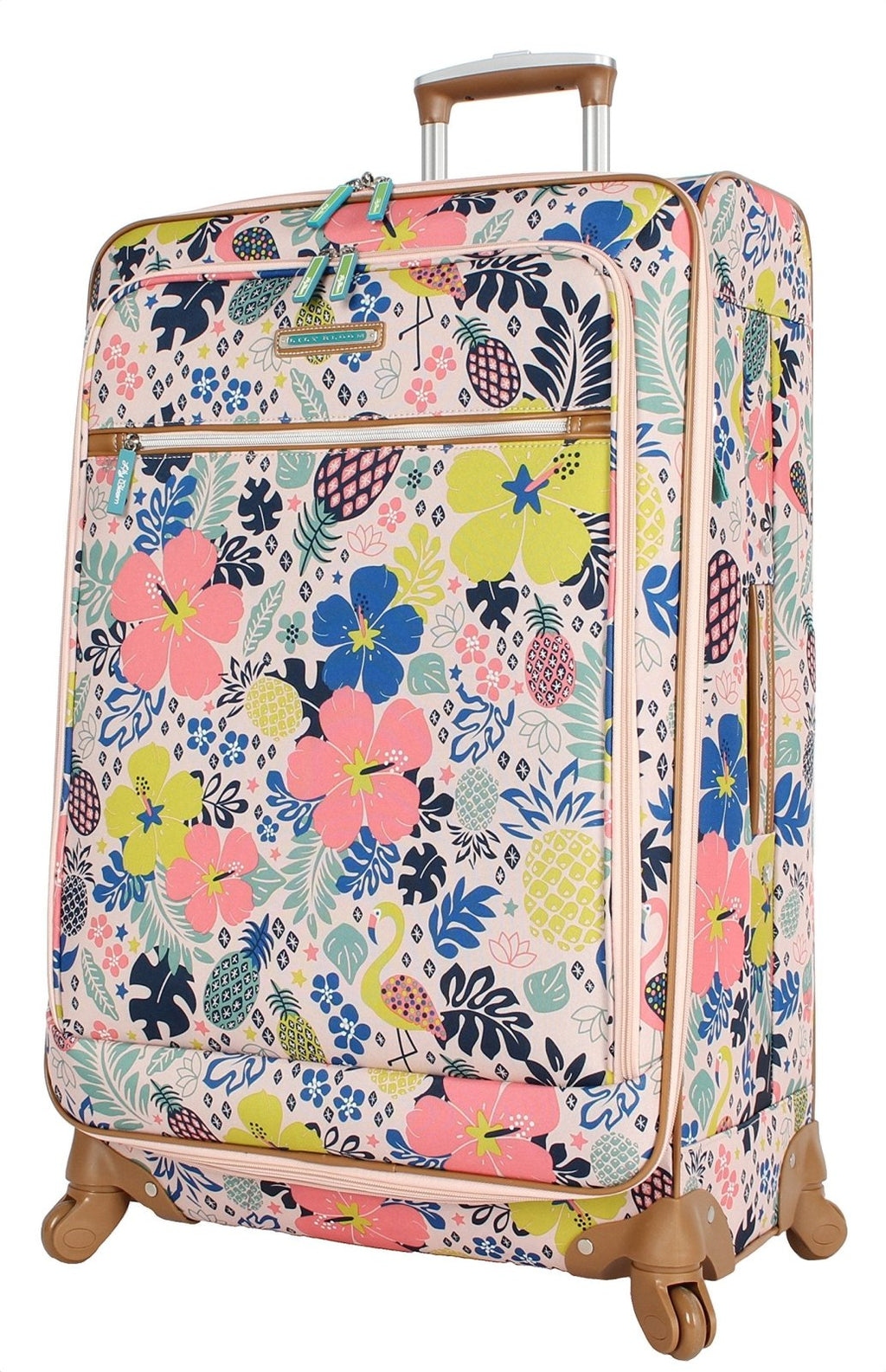Lily Bloom Design Pattern 28" Luggage Softside Expandable With Double Spinner Wheels, Large Lightweight Suitcase Checked Bag For Women