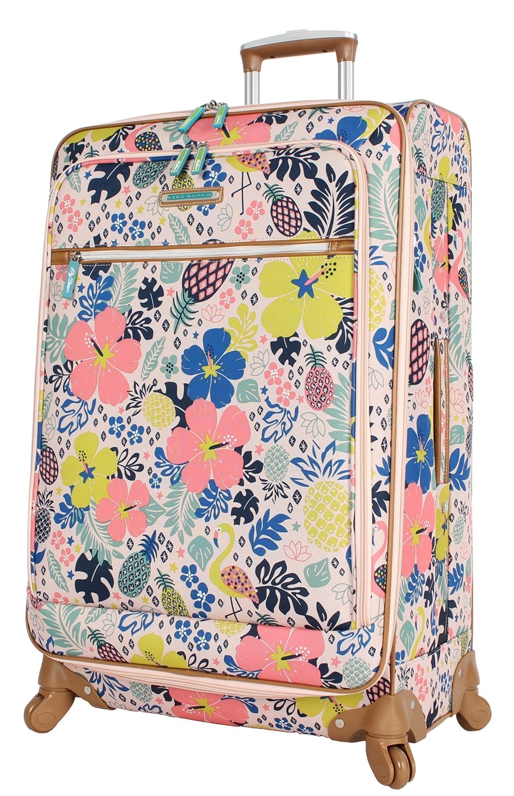 Lily Bloom Design Pattern 28" Luggage Softside Expandable With Double Spinner Wheels, Large Lightweight Suitcase Checked Bag For Women