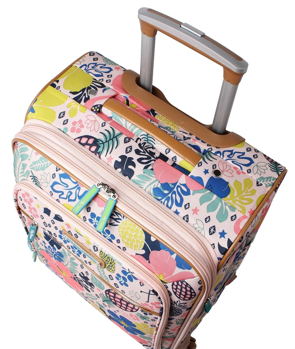 Lily Bloom Design Pattern 28" Luggage Softside Expandable With Double Spinner Wheels, Large Lightweight Suitcase Checked Bag For Women