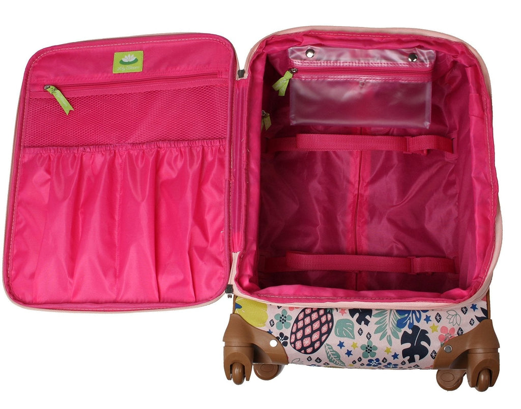 Lily Bloom Design Pattern 28" Luggage Softside Expandable With Double Spinner Wheels, Large Lightweight Suitcase Checked Bag For Women