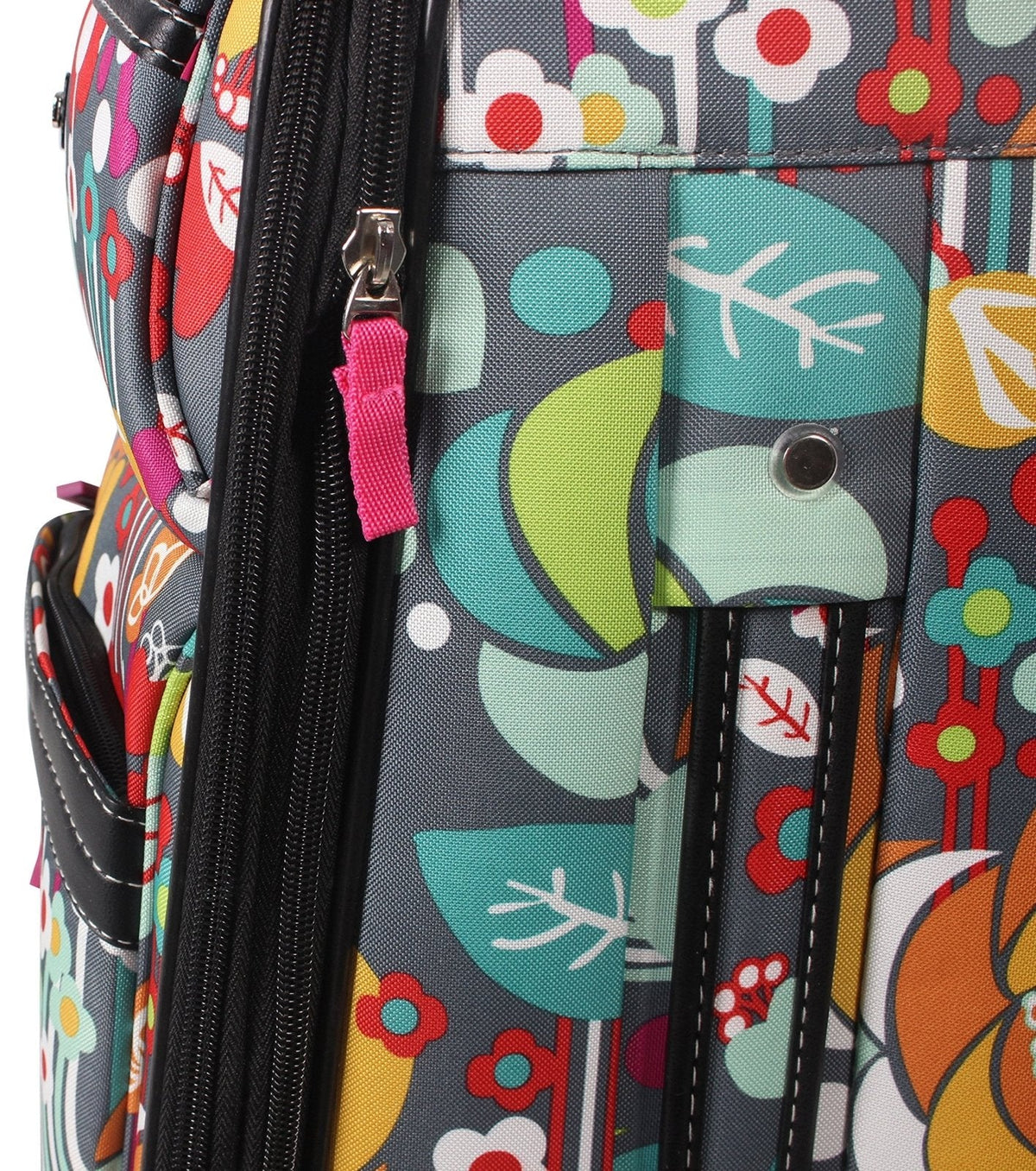 Lily Bloom Design Pattern 28" Luggage Softside Expandable With Double Spinner Wheels, Large Lightweight Suitcase Checked Bag For Women