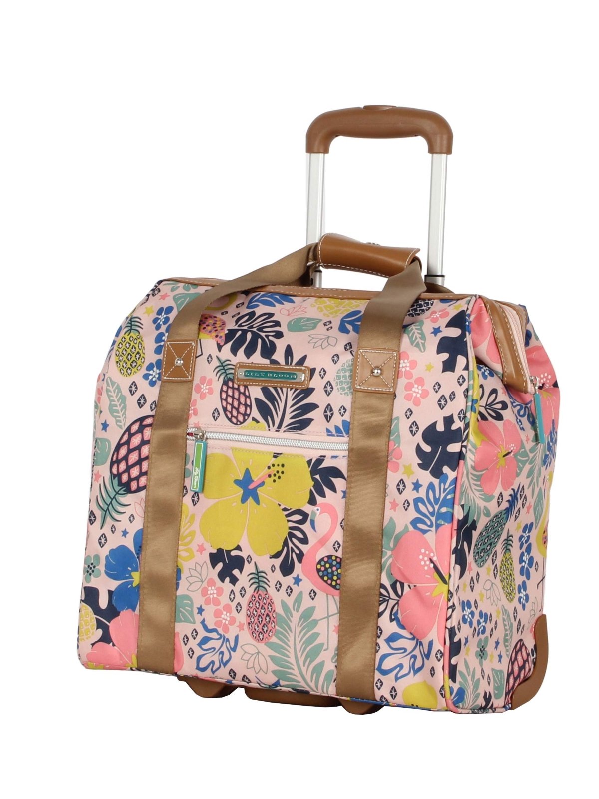 Lily Bloom Design Pattern Carry on Bag Wheeled Cabin Tote (Cabin Pink)
