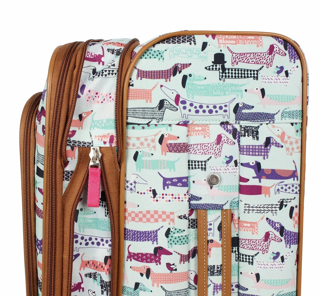 Lily Bloom Luggage Carry On Expandable Design Pattern Suitcase For Woman With Spinner Wheels (Totally Paw Some, 20in)