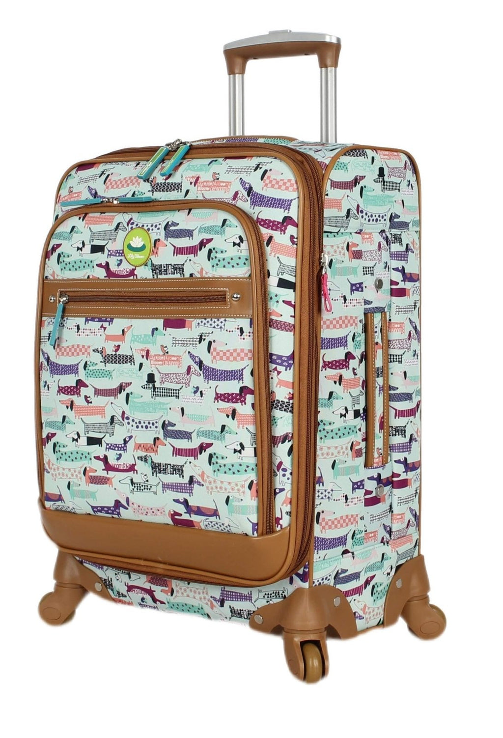 Lily Bloom Luggage Carry On Expandable Design Pattern Suitcase For Woman With Spinner Wheels (Totally Paw Some, 20in)
