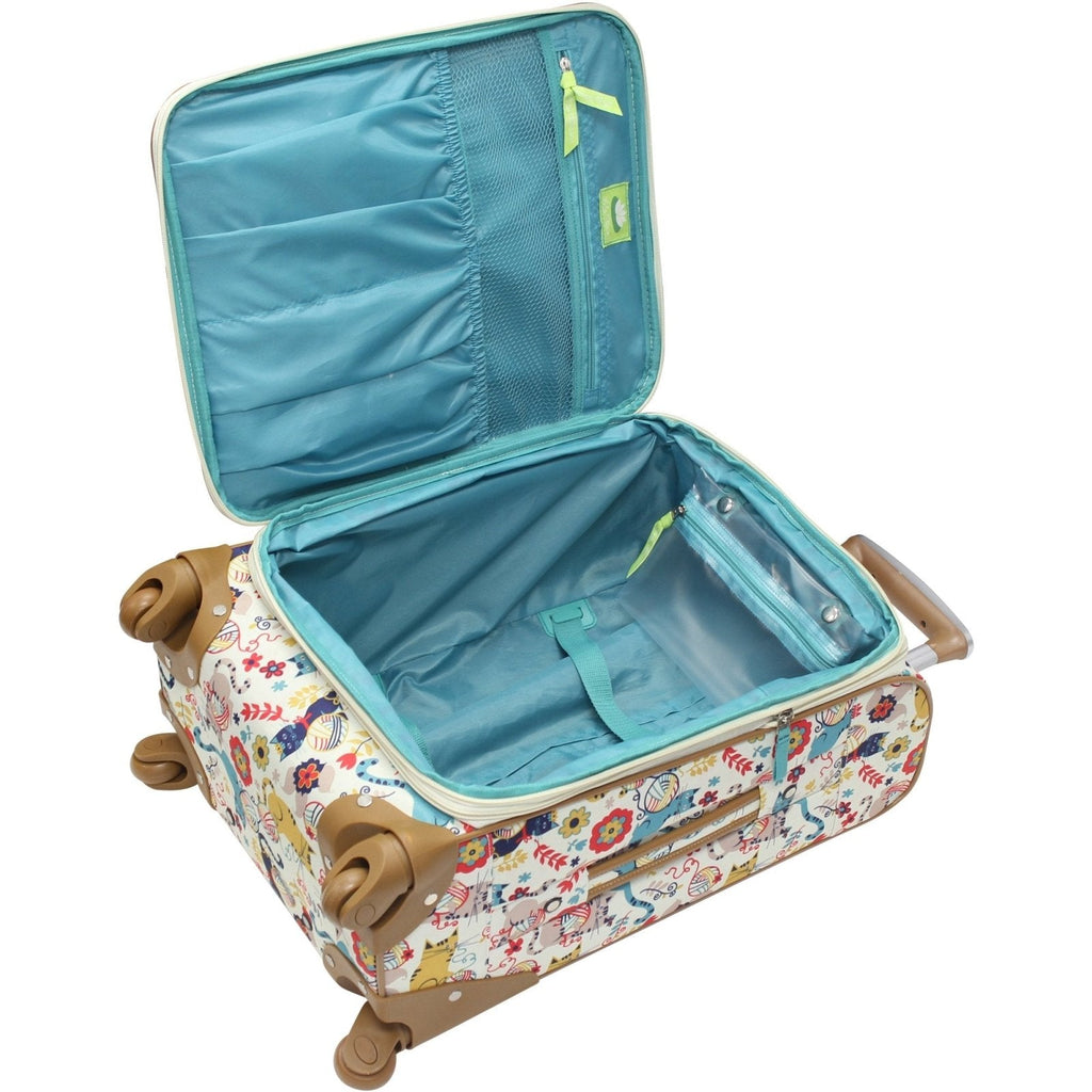 Lily Bloom Luggage Set 4 Piece Suitcase Collection With Spinner Wheels For Woman (Furry Friends)