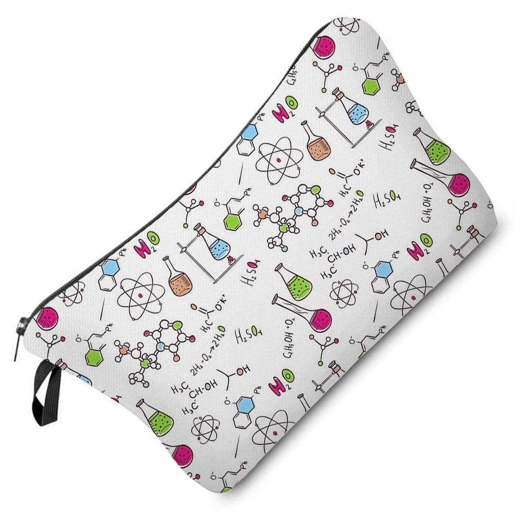 Livel lhood Chemical Elements Makeup Bag Small Organizer Bag Toiletry Zipper Pouch Chemical Cosmetic Bag Birthday Graduation Present for Chemist Graduates Chemistry Teacher Women